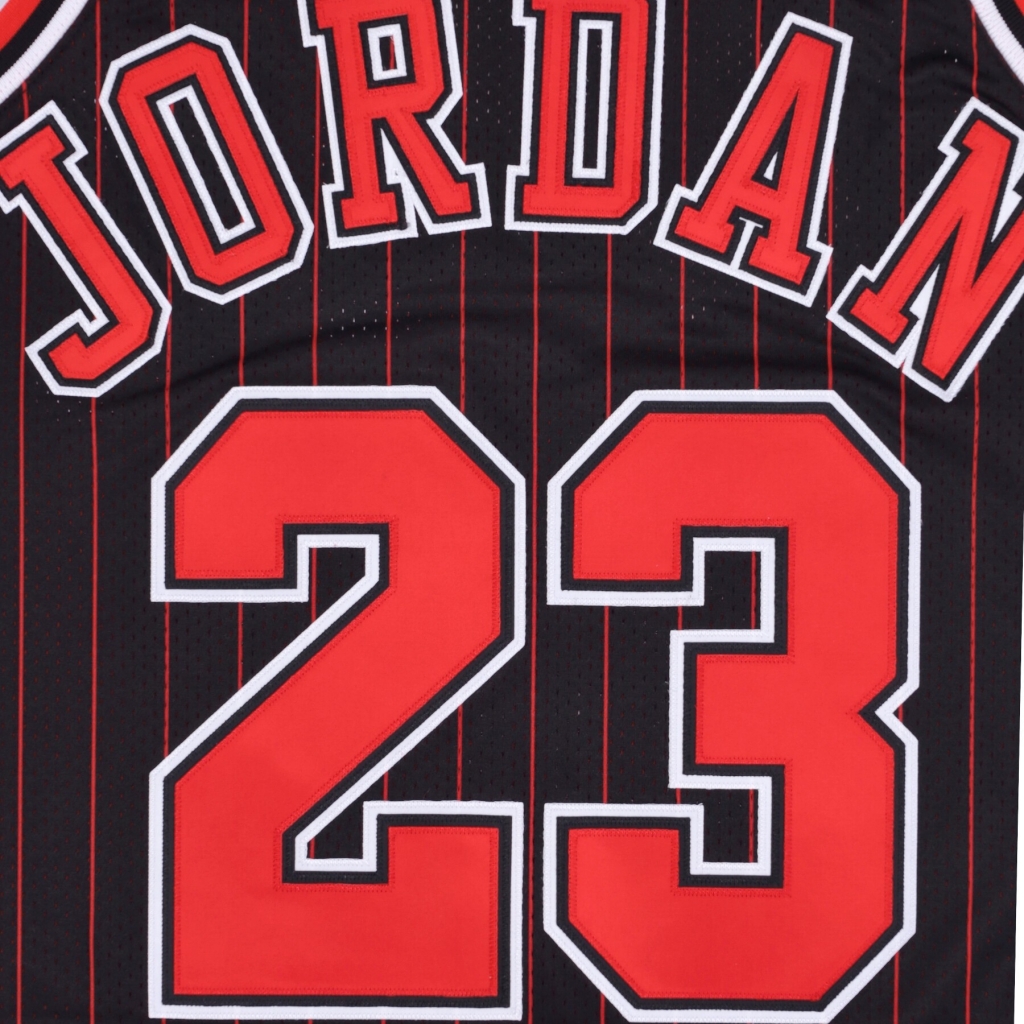 canotta basket uomo nba authentic jersey hardwood classics no 23 michael jordan 1995-96 chibul alternate BLACK STRIPE