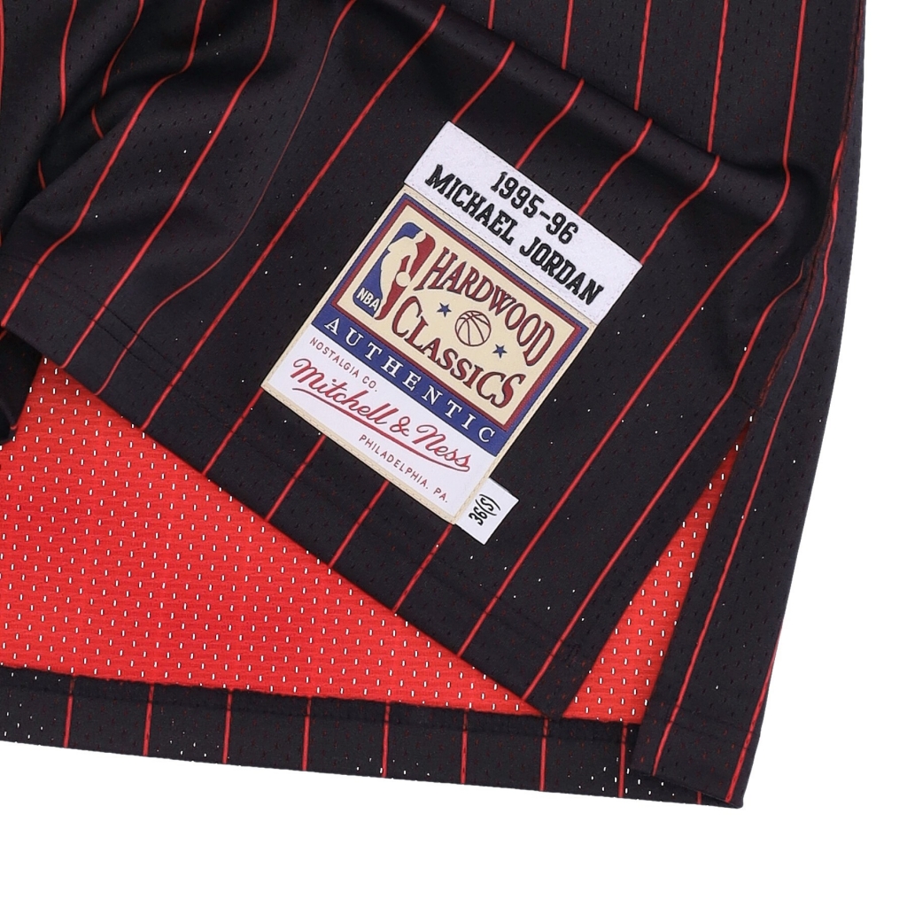 canotta basket uomo nba authentic jersey hardwood classics no 23 michael jordan 1995-96 chibul alternate BLACK STRIPE