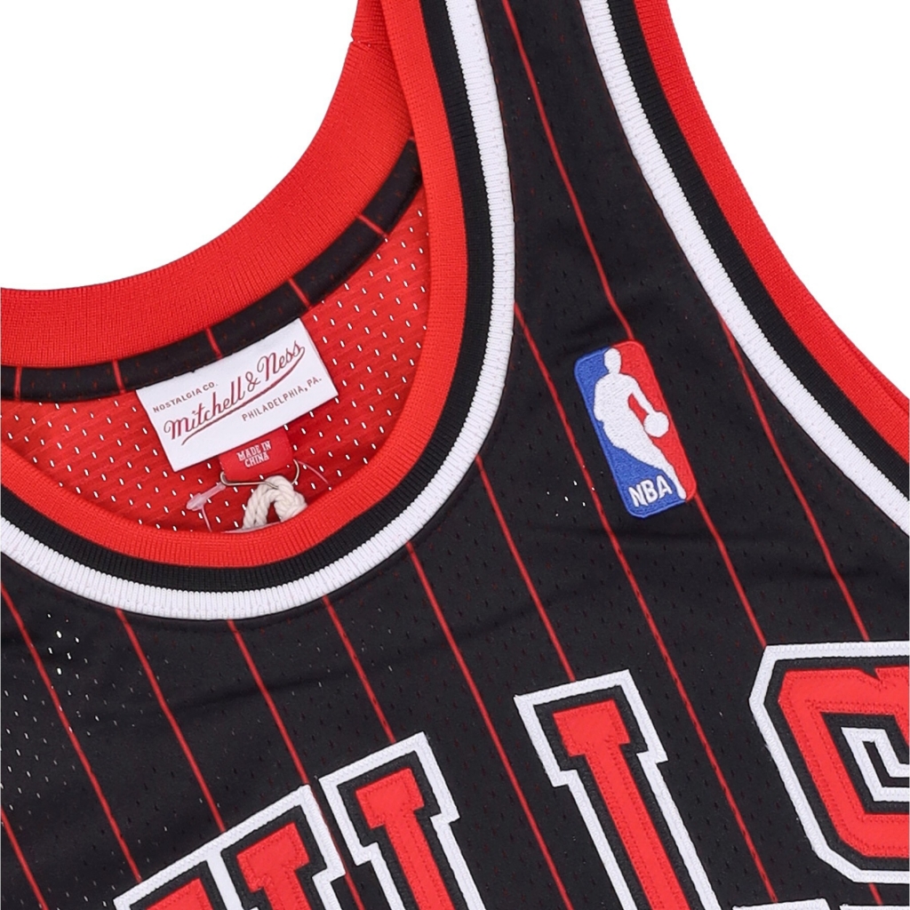 canotta basket uomo nba authentic jersey hardwood classics no 23 michael jordan 1995-96 chibul alternate BLACK STRIPE
