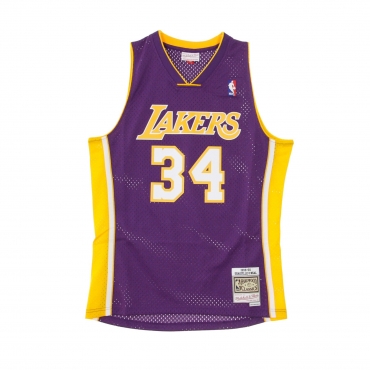 canotta basket uomo nba swingman jersey hardwood classics no34 shaquille oneal 1999-00 loslak road ORIGINAL TEAM COLORS
