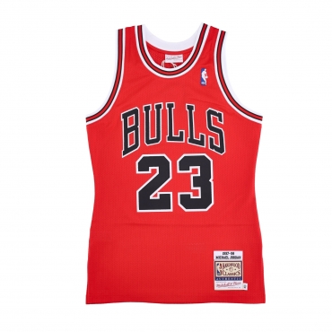 canotta basket uomo nba authentic jersey hardwood classics no 23 michael jordan 1997-98 chibul road RED