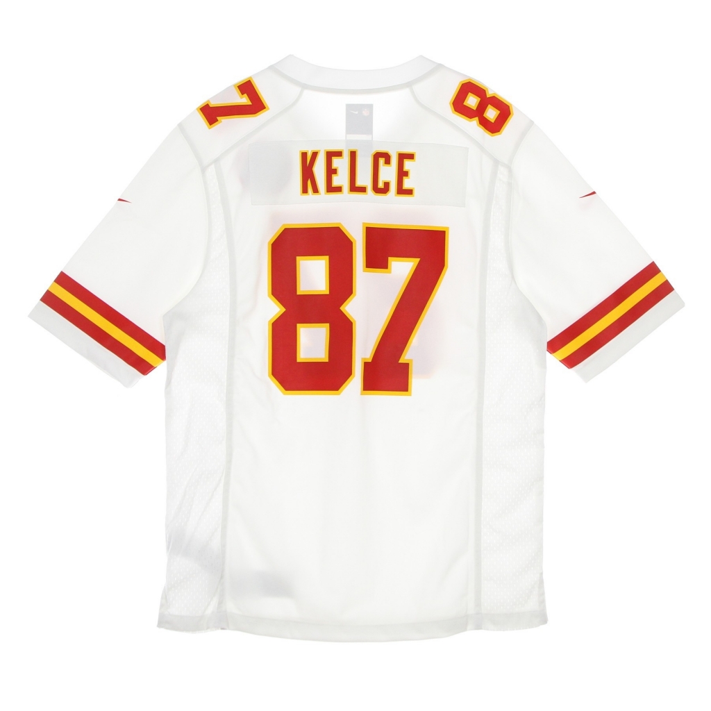 casacca football americano uomo nfl game road jersey no 87 kelce kanchi WHITE/ORIGINAL TEAM COLORS