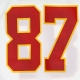 casacca football americano uomo nfl game road jersey no 87 kelce kanchi WHITE/ORIGINAL TEAM COLORS