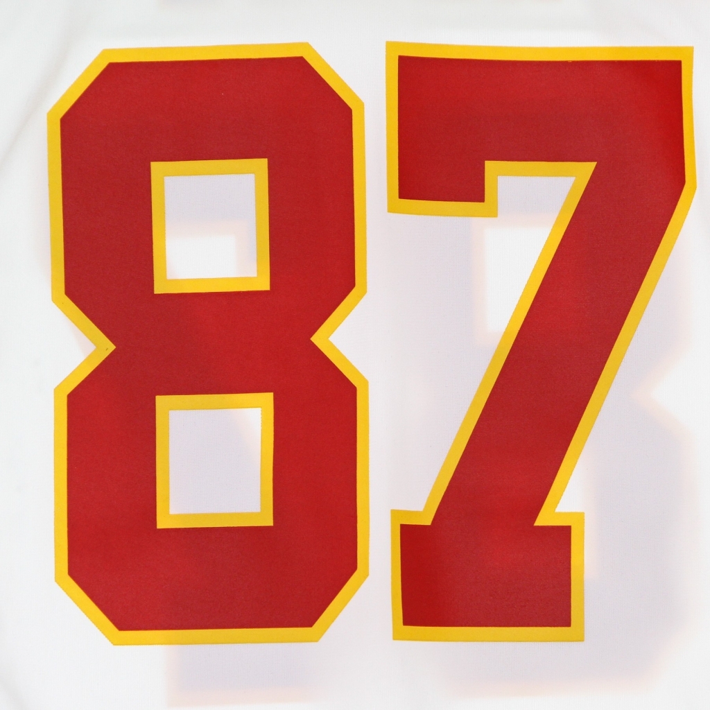 casacca football americano uomo nfl game road jersey no 87 kelce kanchi WHITE/ORIGINAL TEAM COLORS
