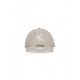 cappellino visiera curva uomo mlb league essential 940 neyyan STONE/WHITE