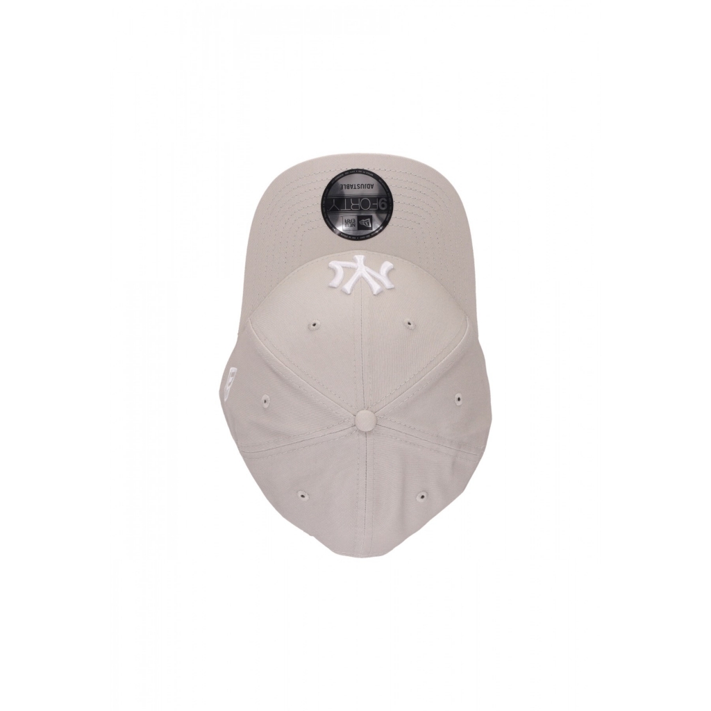 cappellino visiera curva uomo mlb league essential 940 neyyan STONE/WHITE