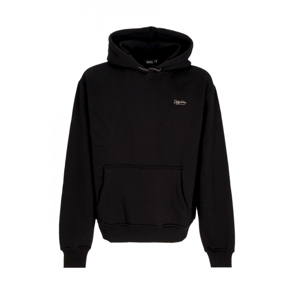 felpa cappuccio uomo asso di denari hoodie BLACK