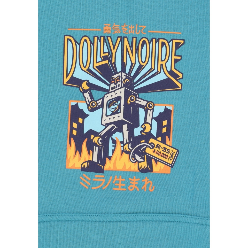 felpa cappuccio uomo kikai-no-yokai hoodie VIVID BLUE