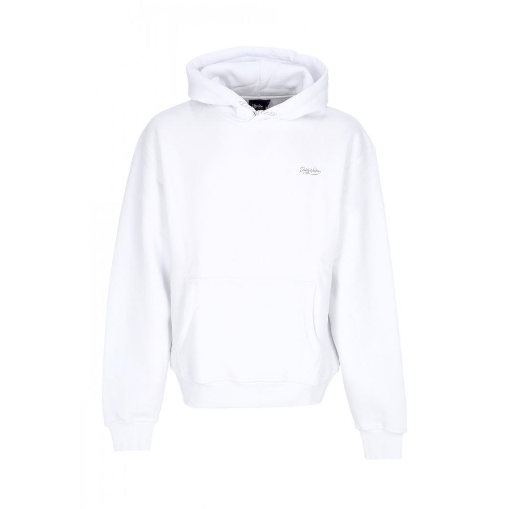 felpa cappuccio uomo asso di denari hoodie WHITE