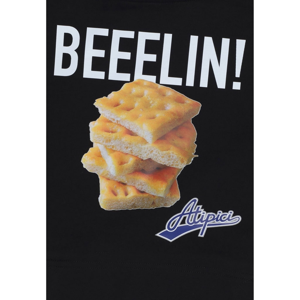 felpa cappuccio uomo beeelin hoodie BLACK