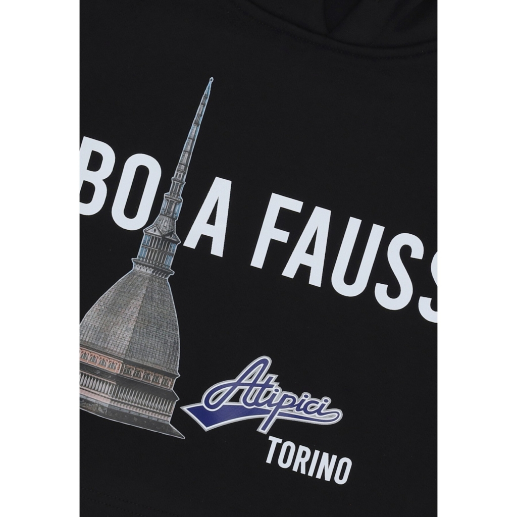 felpa cappuccio uomo boia fauss hoodie BLACK