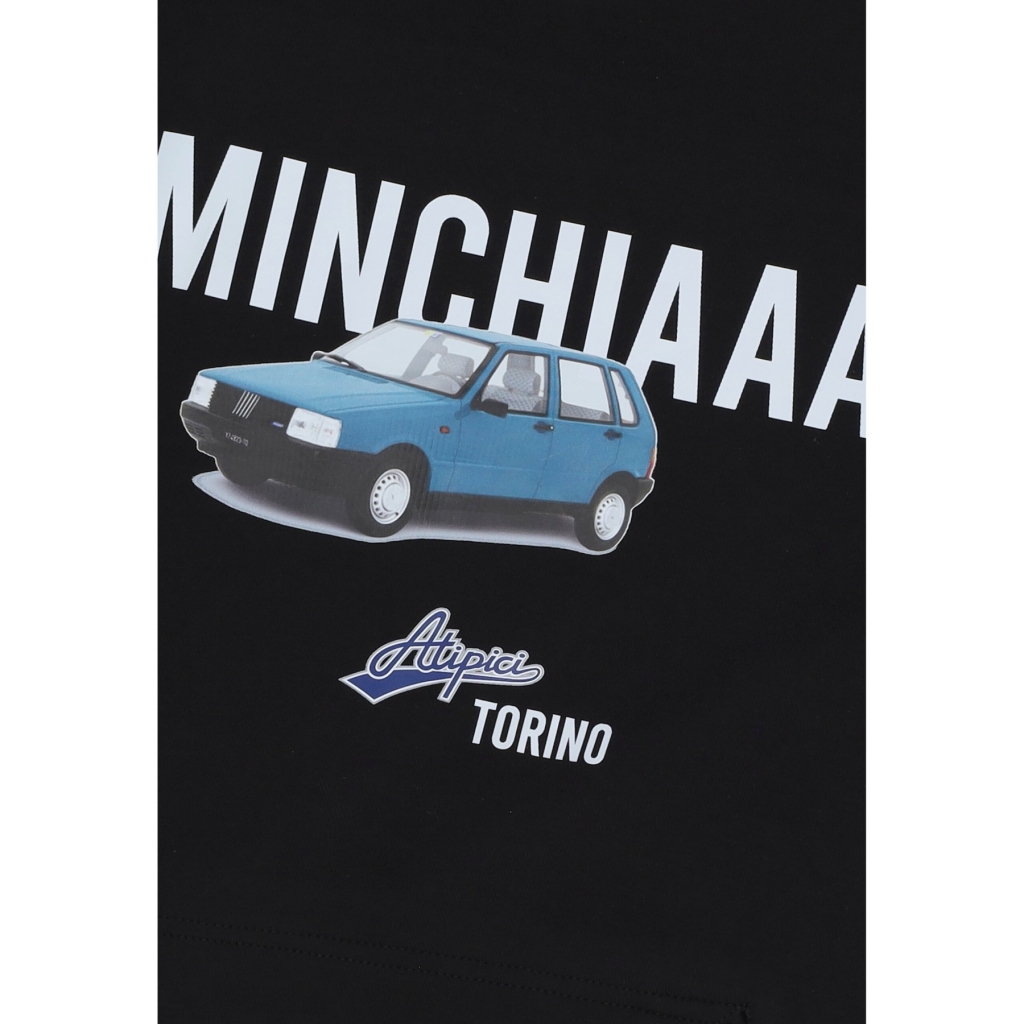 felpa cappuccio uomo minchiaaa hoodie BLACK