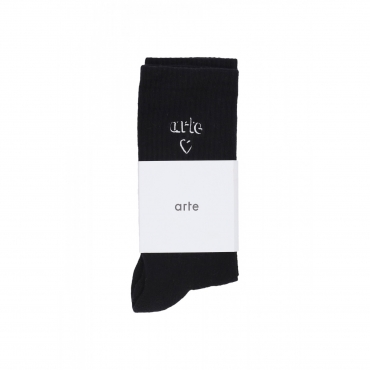 calza media uomo heart logo socks BLACK