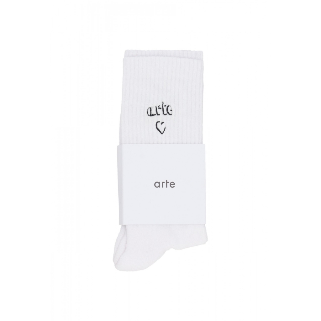 calza media uomo heart logo socks WHITE