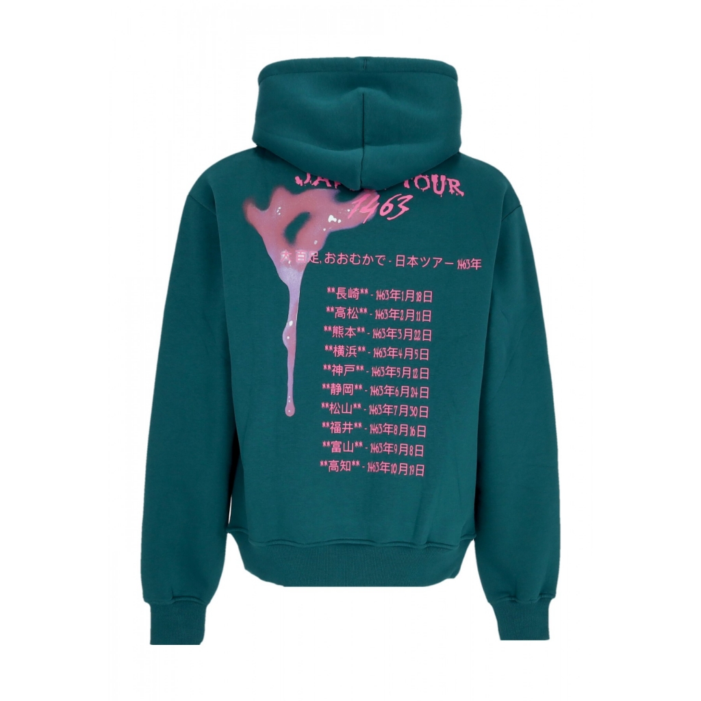 felpa cappuccio uomo iso-onna japan tour hoodie TEAL