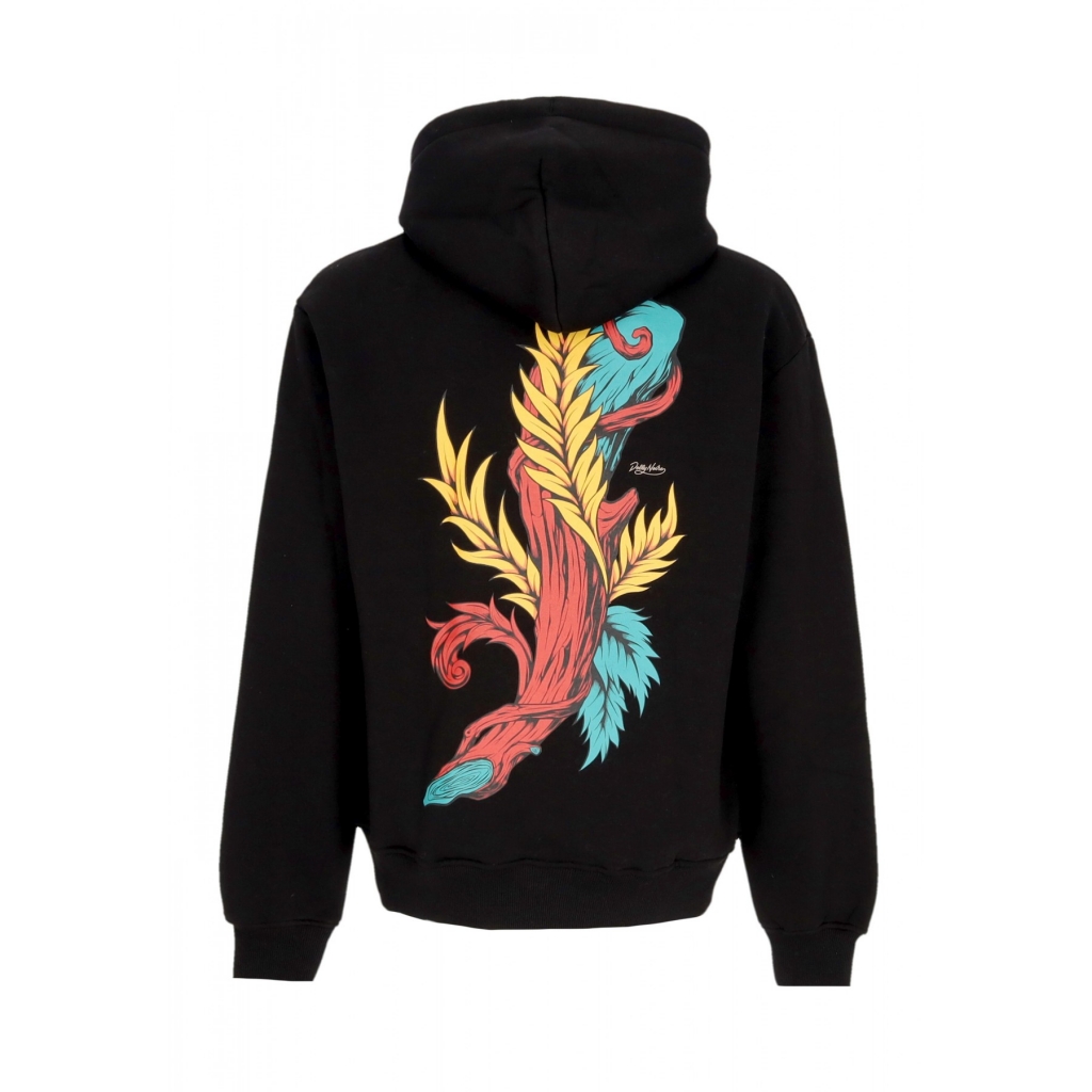 felpa cappuccio uomo asso di bastoni hoodie BLACK