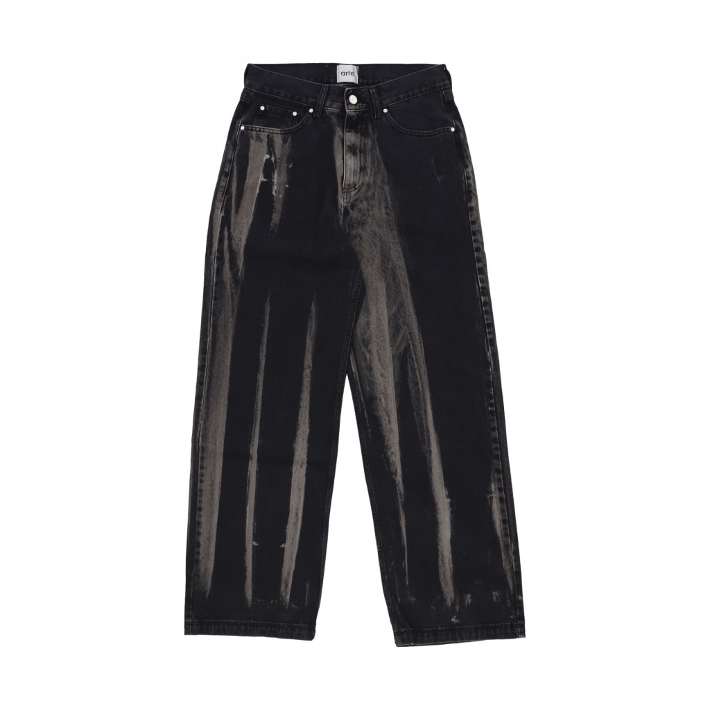 jeans uomo washed jeans pants BLACK DENIM