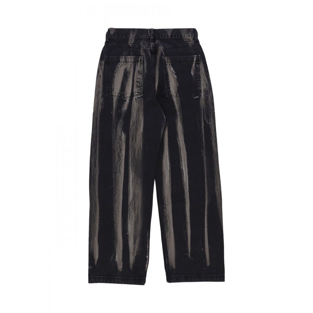 jeans uomo washed jeans pants BLACK DENIM