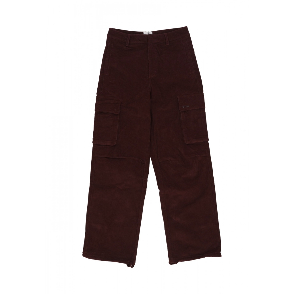 pantalone lungo uomo corduroy cargo pants BORDEAUX