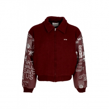 giubbotto college uomo art saves college jacket BORDEAUX
