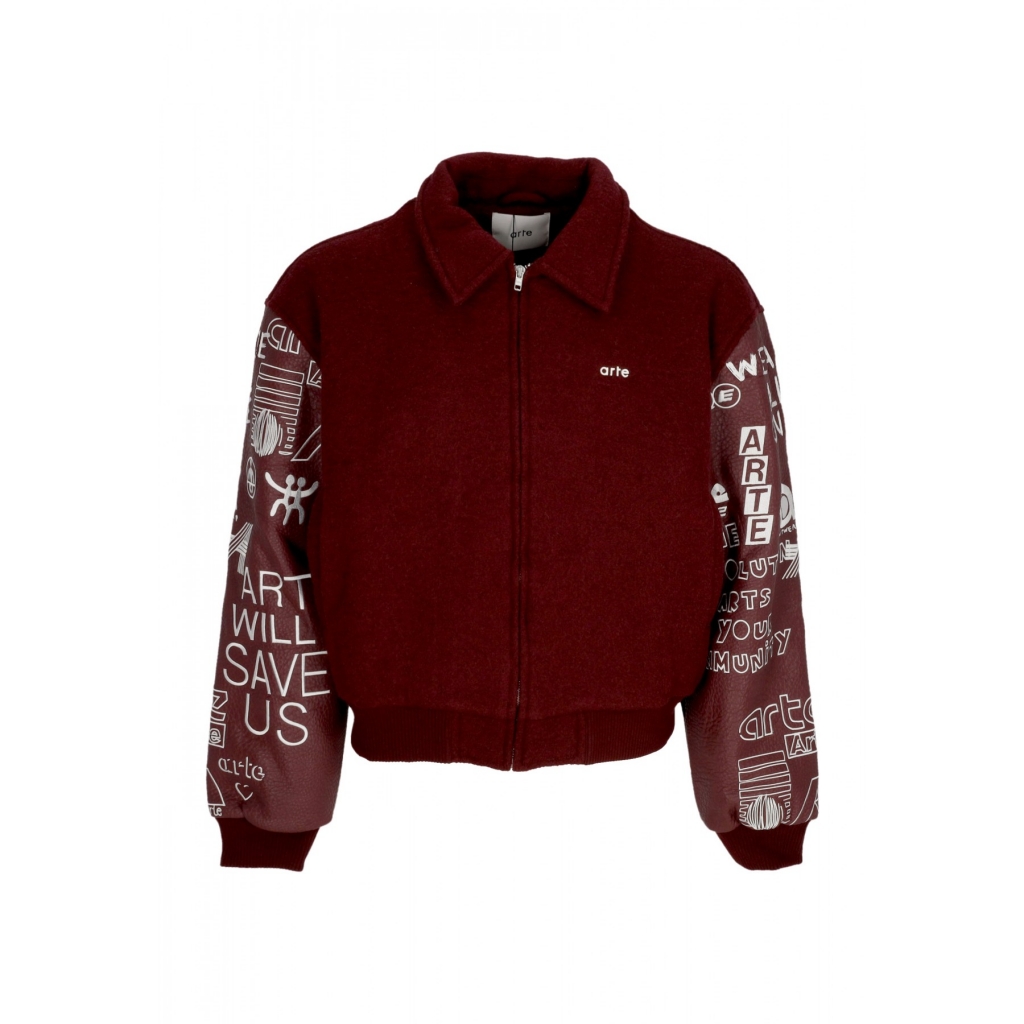 giubbotto college uomo art saves college jacket BORDEAUX