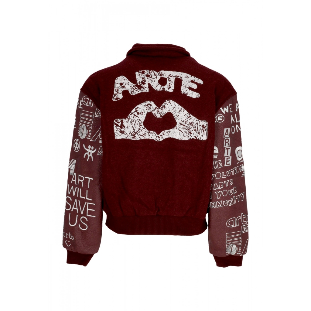 giubbotto college uomo art saves college jacket BORDEAUX