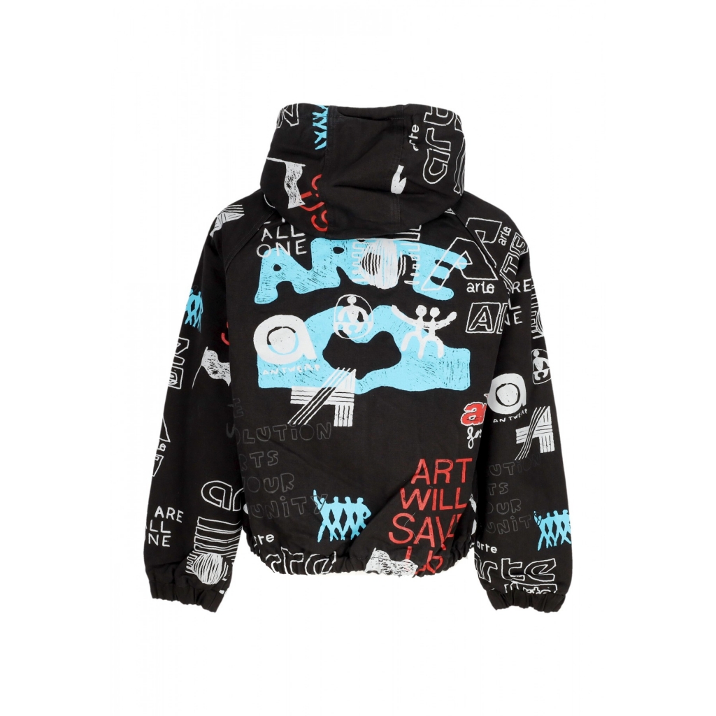 giubbotto uomo art saves jacket BLACK