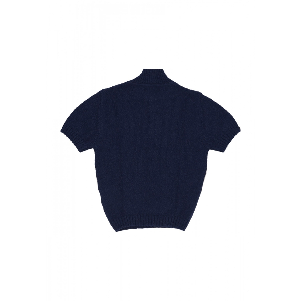 polo manica corta uomo football knit sweater BLUE