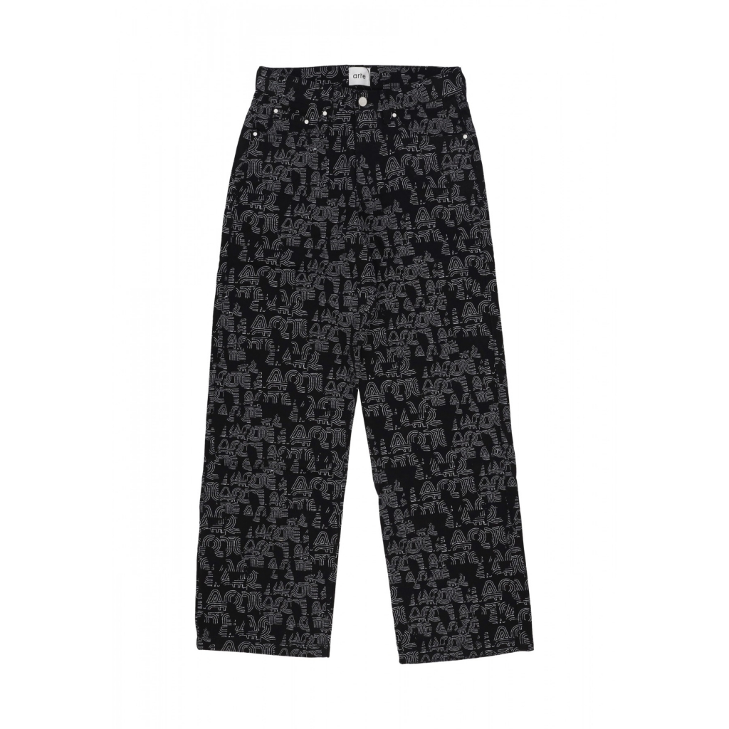 pantalone lungo uomo allover logo pant BLACK