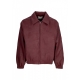 giubbotto uomo basic leather jacket BORDEAUX
