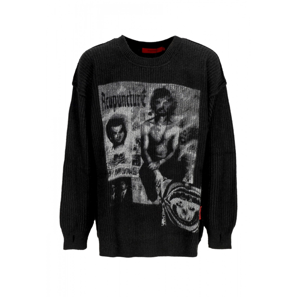 maglione uomo punker sweater WASHED BLACK