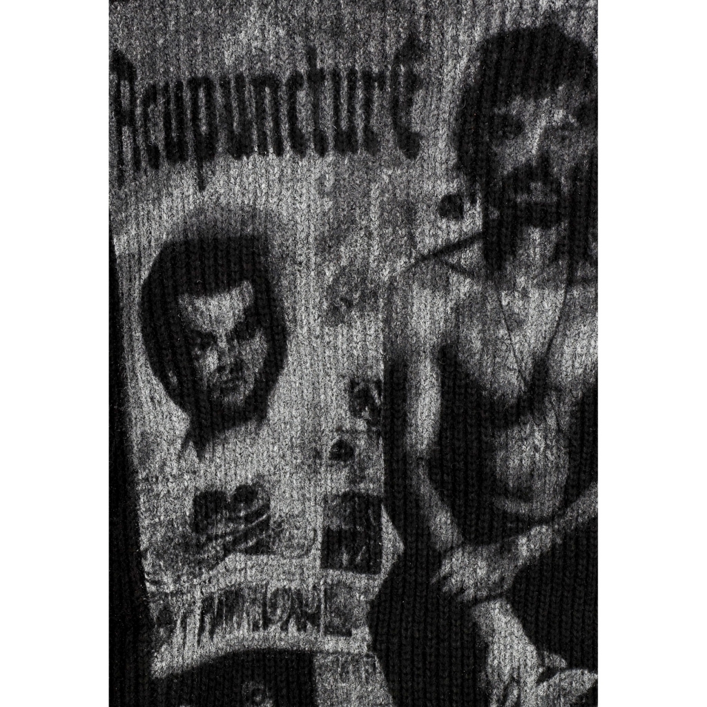 maglione uomo punker sweater WASHED BLACK