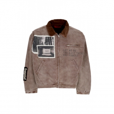 giubbotto uomo punker jacket COFFEE QUARTZ