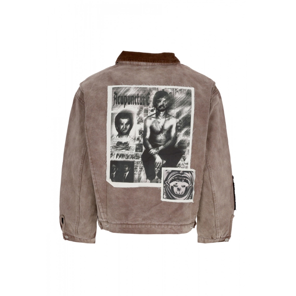 giubbotto uomo punker jacket COFFEE QUARTZ