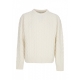 maglione uomo logo knit sweater CREAM