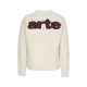 maglione uomo logo knit sweater CREAM