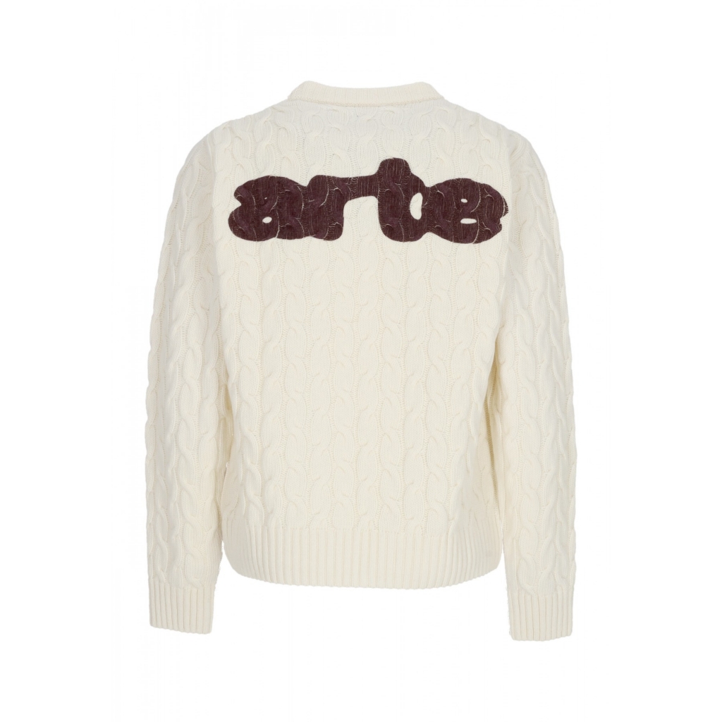 maglione uomo logo knit sweater CREAM