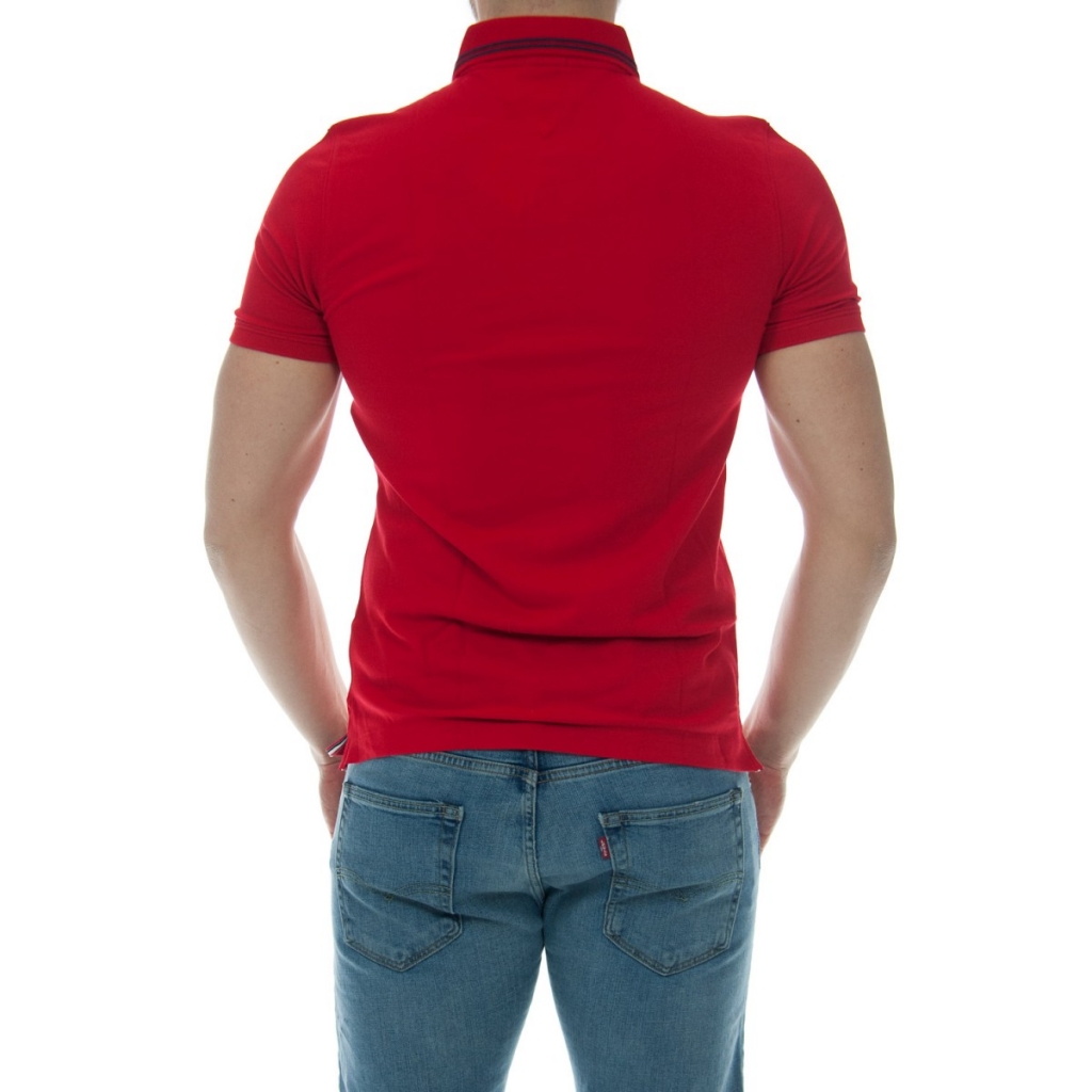 red polo tommy hilfiger