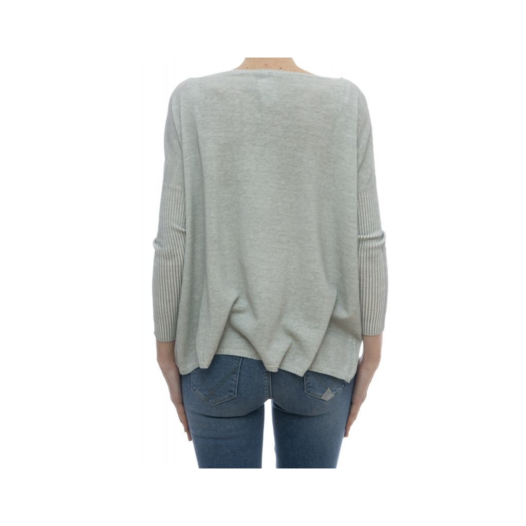 sweater crop oversize putih