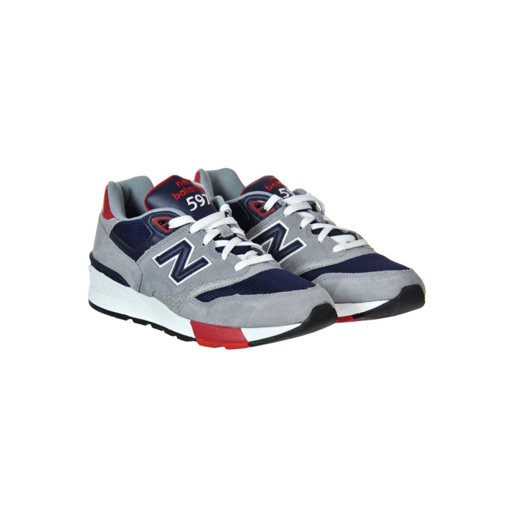 new balance 597 grey navy red